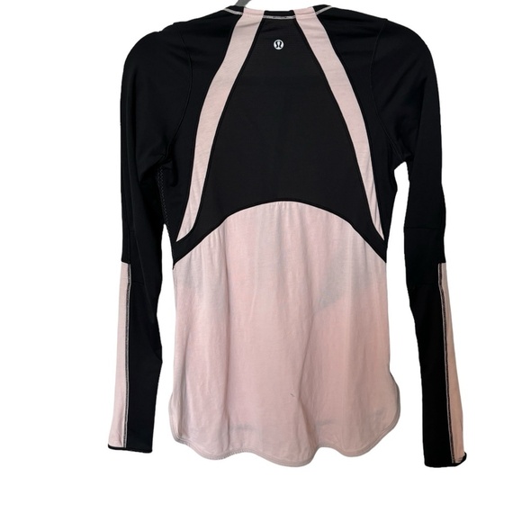 Lululemon  Ride Inside Long Sleeve Pink and Black Small - Picture 10 of 12